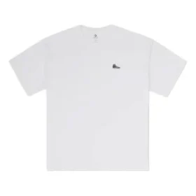 T-shirt med lös sneaker-patch, asiatisk storlek, ”vit”