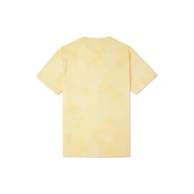 T-shirt med rund hals och korta ärmar i marmor, asiatiska storlekar ”Gold Dart”