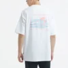 T-shirt med surfmotiv för sommaraktiviteter, asiatiska storlekar ”Vit”