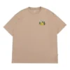 T-shirt med tryck för utomhusbruk, asiatiska storlekar ”Oat Milk”