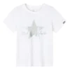 T-shirt med tryckt logotyp Asiatisk storlek ”White Silver”