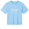 T-shirt med tryckt logotyp ”Blue White”
