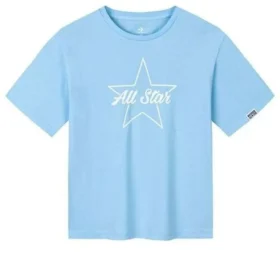 T-shirt med tryckt logotyp ”Blue White”
