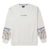 Tapesty Sweatshirt med rund hals, asiatiska storlekar ”Vit”