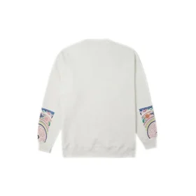 Tapesty Sweatshirt med rund hals, asiatiska storlekar ”Vit”