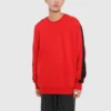 Track Taping Crew Neck Sweatshirt Asia Sizing ”Red”