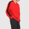 Track Taping Crew Neck Sweatshirt Asia Sizing ”Red”