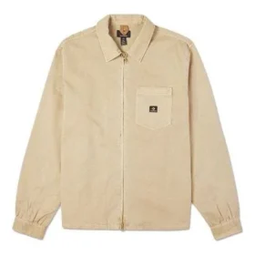 Tvättad arbetsskjorta i canvas med hel dragkedja Asiatisk storlek ”Nomad Khaki”