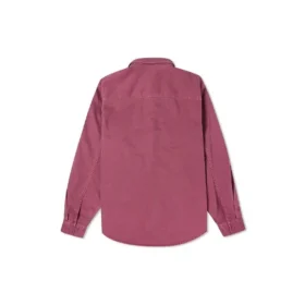 Twill-skjorta med långa ärmar och knappar, asiatisk storlek ”Berry”