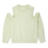 Twisted Knits Cold Shoulder Top Asiatisk storlek ”Ljusgrön”