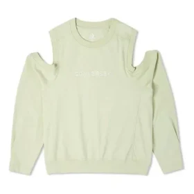 Twisted Knits Cold Shoulder Top Asiatisk storlek ”Ljusgrön”