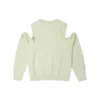 Twisted Knits Cold Shoulder Top Asiatisk storlek ”Ljusgrön”