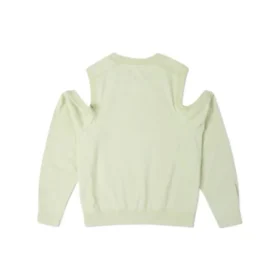Twisted Knits Cold Shoulder Top Asiatisk storlek ”Ljusgrön”
