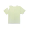 Twisted Knits Slim asymmetrisk T-shirt, asiatiska storlekar, ”Grön”