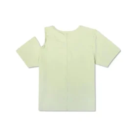 Twisted Knits Slim asymmetrisk T-shirt, asiatiska storlekar, ”Grön”