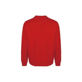 Unisex-tröja med logotryck och rund hals, röd