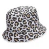 Vändbar bucket hat med leopardmönster ”White”