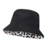 Vändbar bucket hat med leopardmönster ”White”