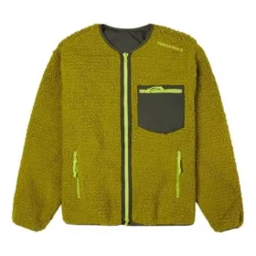 Vändbar fleecejackor med Stay Warm-logotyp, grön