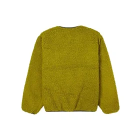 Vändbar fleecejackor med Stay Warm-logotyp, grön