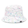 Vändbar Paint Splatter Bucket Hat ”White”