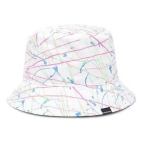 Vändbar Paint Splatter Bucket Hat ”White”