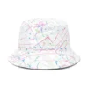 Vändbar Paint Splatter Bucket Hat ”White”