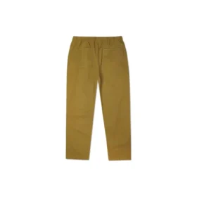 Vävda raka, avsmalnande casualbyxor Asiatisk storlek ”Dark Moss Green”