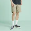Vävda shorts, asiatiska storlekar ”Khaki”
